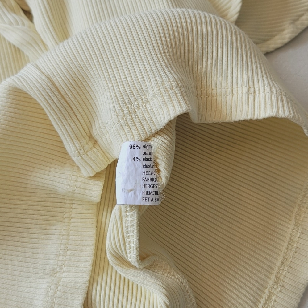 Zara Ruffle Sleeve Ribbed Top - Picture 5 of 8